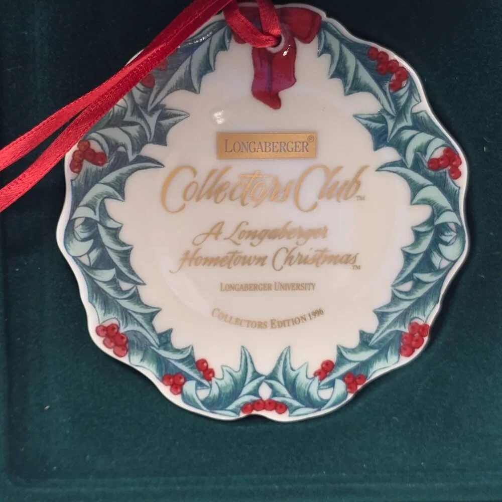 Longaberger Collector Club 1996 Christmas Ornament Dresden Union School Ohio NEW